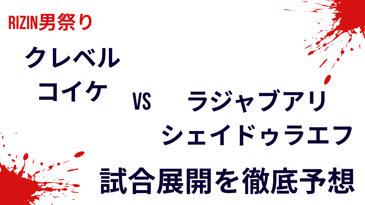 クレベルvsシェイドラエフの結果と感想・試合内容【RIZIN男祭り】